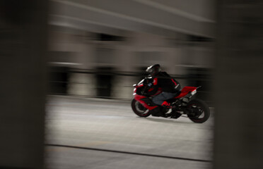 Fototapeta premium Speeding Biker
