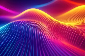 A vibrant loopable animation of abstract neon lines forming geometric shapes with smooth transitions.