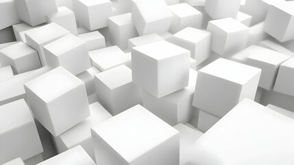 Obraz premium White Cubes Abstract Background