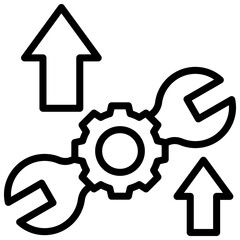 Skill Development Outline Icon