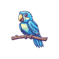 blue and yellow macaw parrot