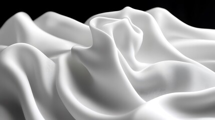 Obraz premium Draped White Fabric Abstract Texture Background