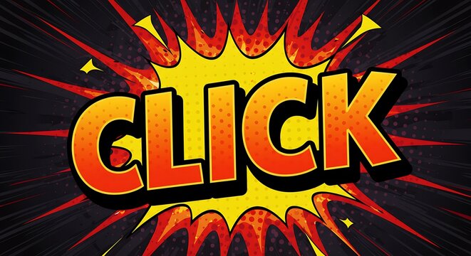 Dynamic Click Graphic Comic Book Style Design