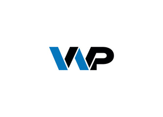 WP letter logo design with vector icon template