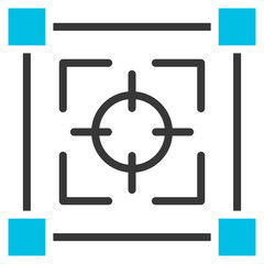 Focus Area Glyph Blue Grey Icon