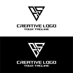 creative letter logo es design vector