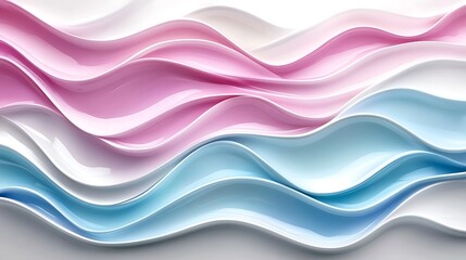 Abstract pastel wave design in pink and blue