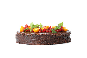 PNG, Chocolate cake - delicious dessert, isolated on white background