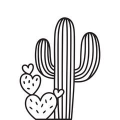 Cute Cactus with Hearts