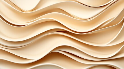 Obraz premium Abstract Beige Wavy Curves Smooth Surface Design