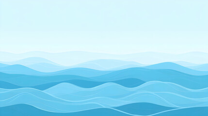 Serene blue ocean waves, calm sky background, peaceful nature scene, ideal for website header