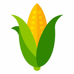  Corn icon vector on white background.