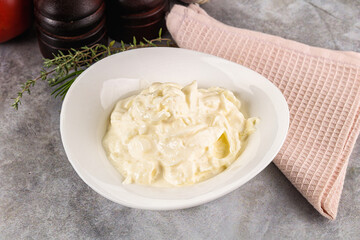 Italian soft young cheese stracciatella
