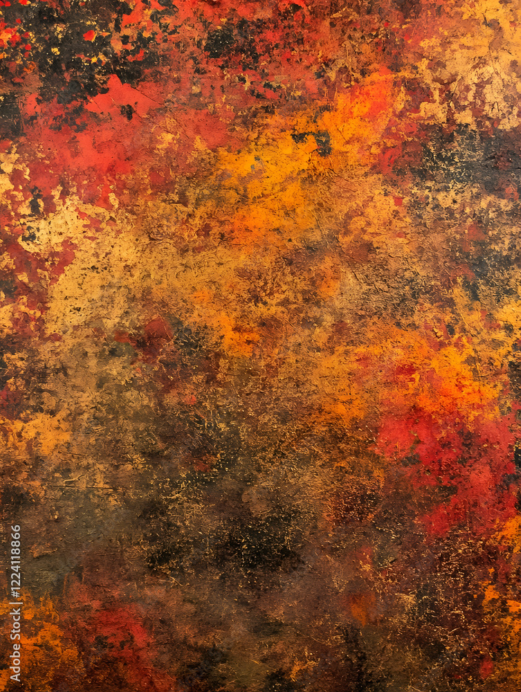 Aufkleber Vibrant Abstract Texture with Bold Red and Orange Hues Creating a Dynamic Artistic Background : Generative AI