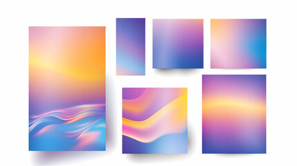 Fototapeta premium Pastel gradient backgrounds for website design