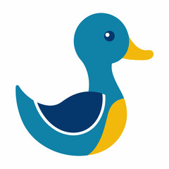 Duck vector icon on white background.