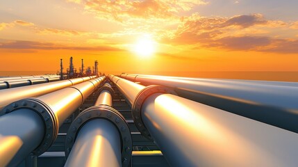 Closeup of a large industrial pipe section, detailed view of metal infrastructure