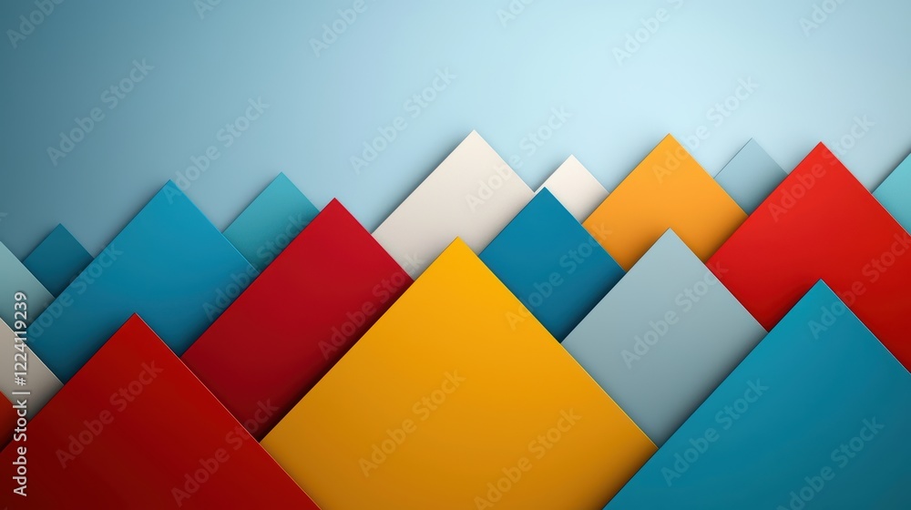 Aufkleber dynamic abstract geometric background with vivid colorful shapes and modern design