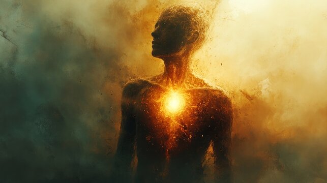 Glowing Soul: A Digital Painting of Inner Light