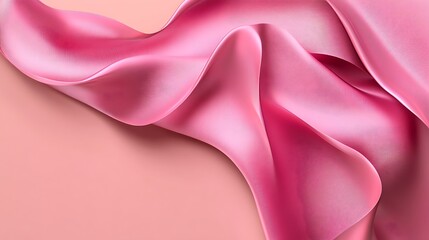 Obraz premium Abstract Pink Fabric Waves Flowing Softly