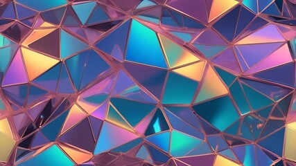 Prismatic Harmony Iridescent Geometric Reflections
