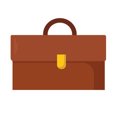 Briefcase business bag vector art, briefcase clip art, brown leather briefcase icon
