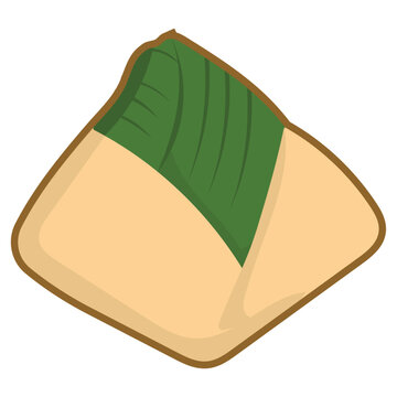 Nasi lemak bungkus, nasi bungkus vector illustration, nasbung flat icon design vector art isolated, gambar nasi bungkus kartun