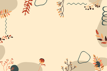 Fototapeta premium autumn background minimalist vector illustration