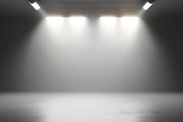 A realistic floodlight effect with white light spreading evenly across a transparent background, illuminating the scene.