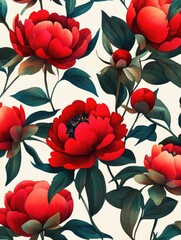 Red Poppies Pattern