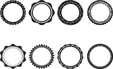 Circle decorative border round frame. Ornament template porcelain decor, abstract ornamental editable design. Trendy modern style for printing on paper and textiles. EPS 10.