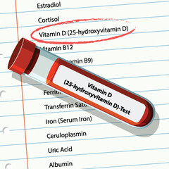 Obraz premium Vitamin D Blood Test Illustration