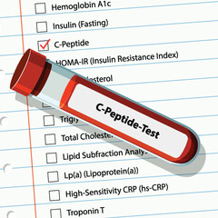 Fototapeta premium C-Peptide Blood Test Illustration
