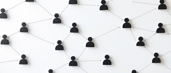 Minimalistic Black and White Social Media Grid Representing Connections with Simple Dots, Modern and Sleek Design