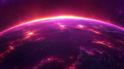 Obraz premium A vibrant, colorful view of a planet