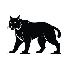 black cat silhouette vector Illustration