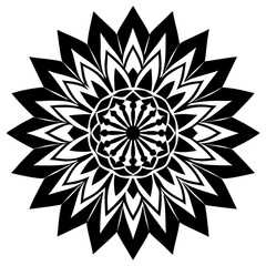 Monochrome Mandala Vector Design