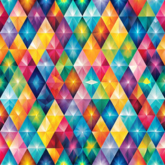 Colorful Geometric Diamond Pattern. Abstract Background