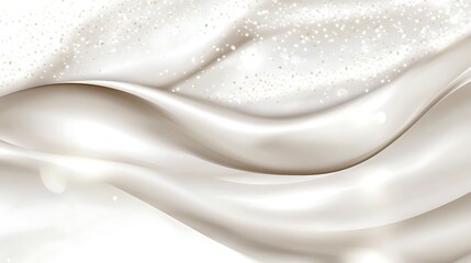 Elegant Cream Waves with Sparkling Dust