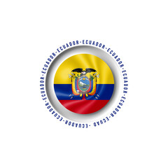 Obraz premium ECUADOR ,country flag vector with circular design