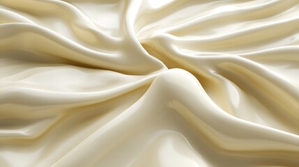 Obraz premium Creamy White Substance Swirling Smoothly