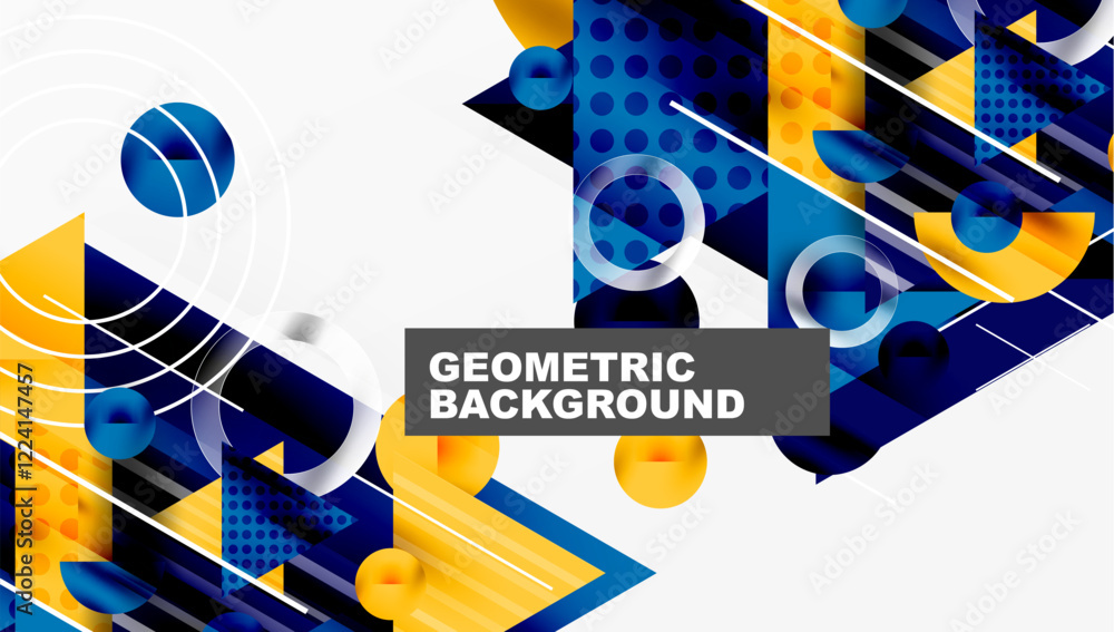 Poster sleek abstract background - layered triangles with vibrant gradient tones. semi-transparent shapes a