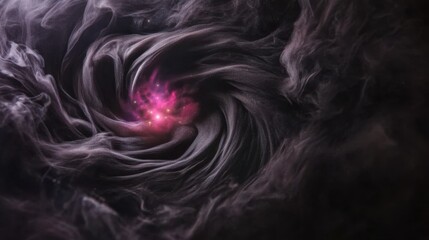Fototapeta premium Ethereal Swirling Clouds with Burst of Cosmic Light in Deep Space Background Art