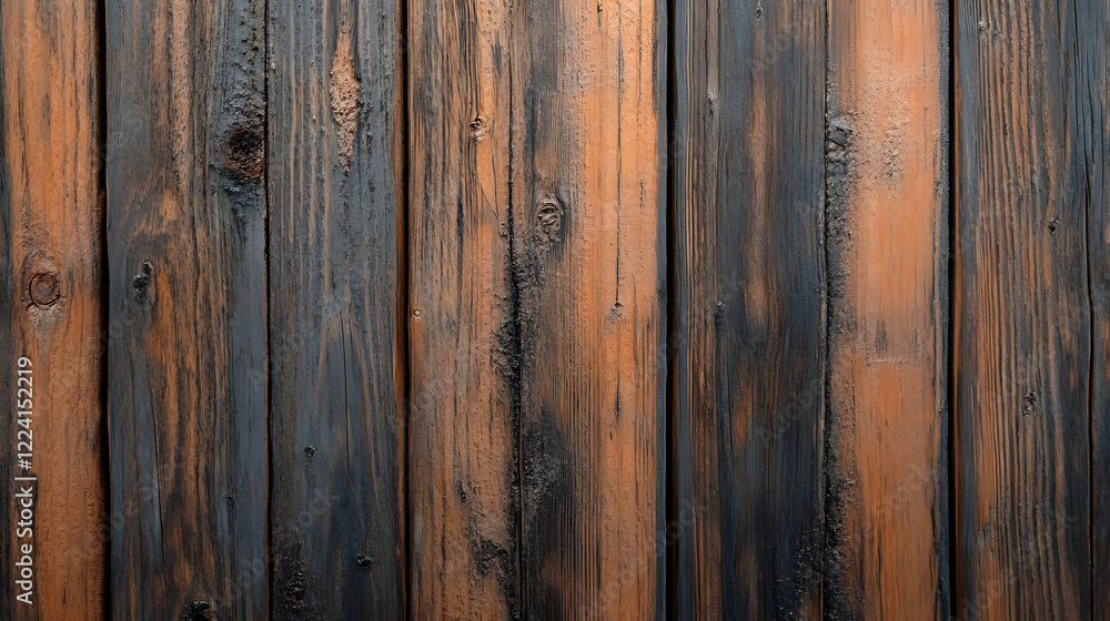 Poster close-up of weathered wooden planks with natural texture and rustic aesthetic : generative ai