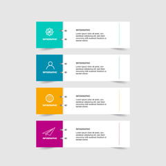 Infographic template elements. modern design with 4 options