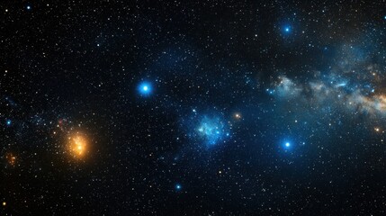 Obraz premium Group of stars shining brightly in a clear night sky with a dark background and minimal light pollution