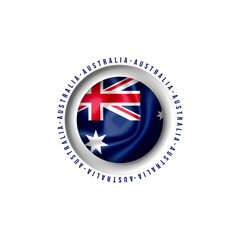 Fototapeta premium AUSTRALIA ,country flag vector with circular design