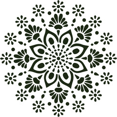 Beautiful flower art and mandala vector design