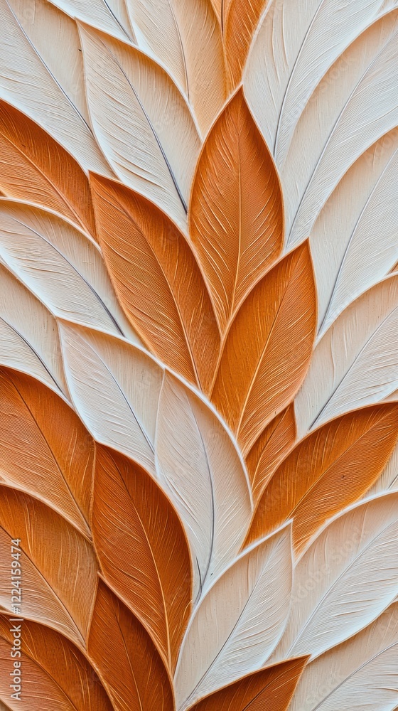 Poster macro shot of quail feathers with detailed brown and beige patterns soft tones natural environment c