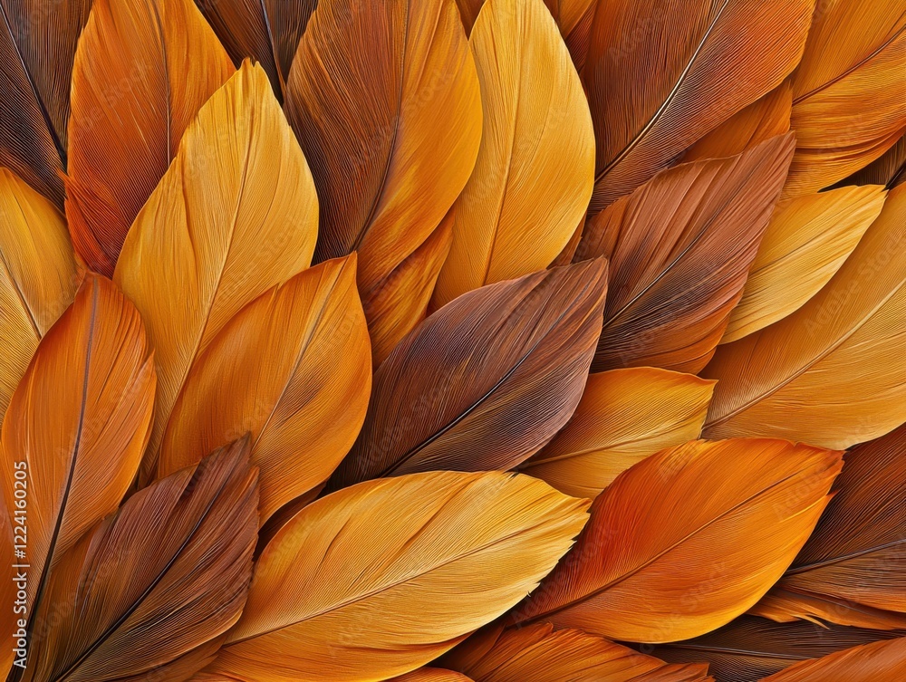 Aufkleber intricate patterns of eagle feathers wild habitat macro nature top-down view texture and color